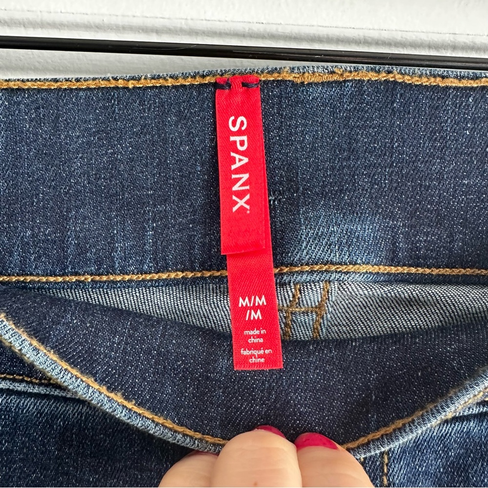 SPANX Midnight Dark Blue Flare Women's Denim Jeans - Picture 4 of 6
